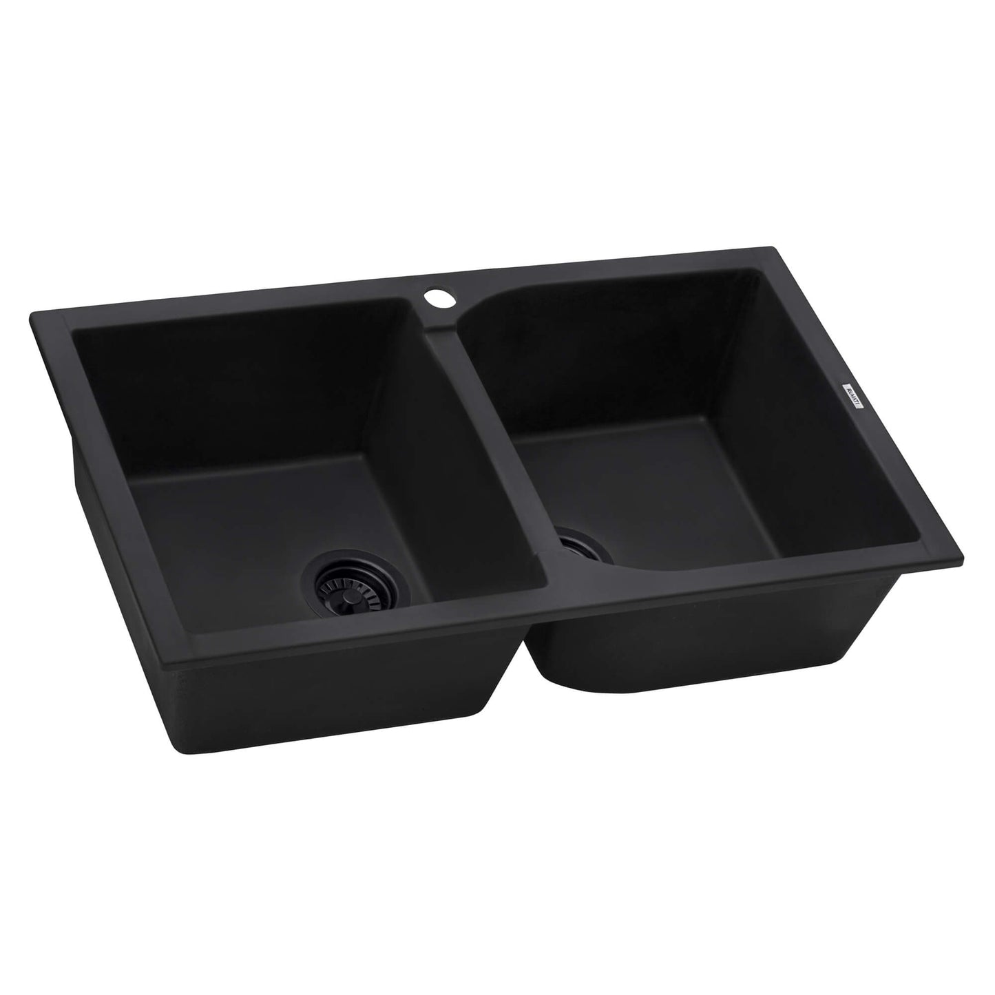 Ruvati 34 x 20 inch epiGranite Dual-Mount Granite Composite Double Bowl Kitchen Sink - RVG1319