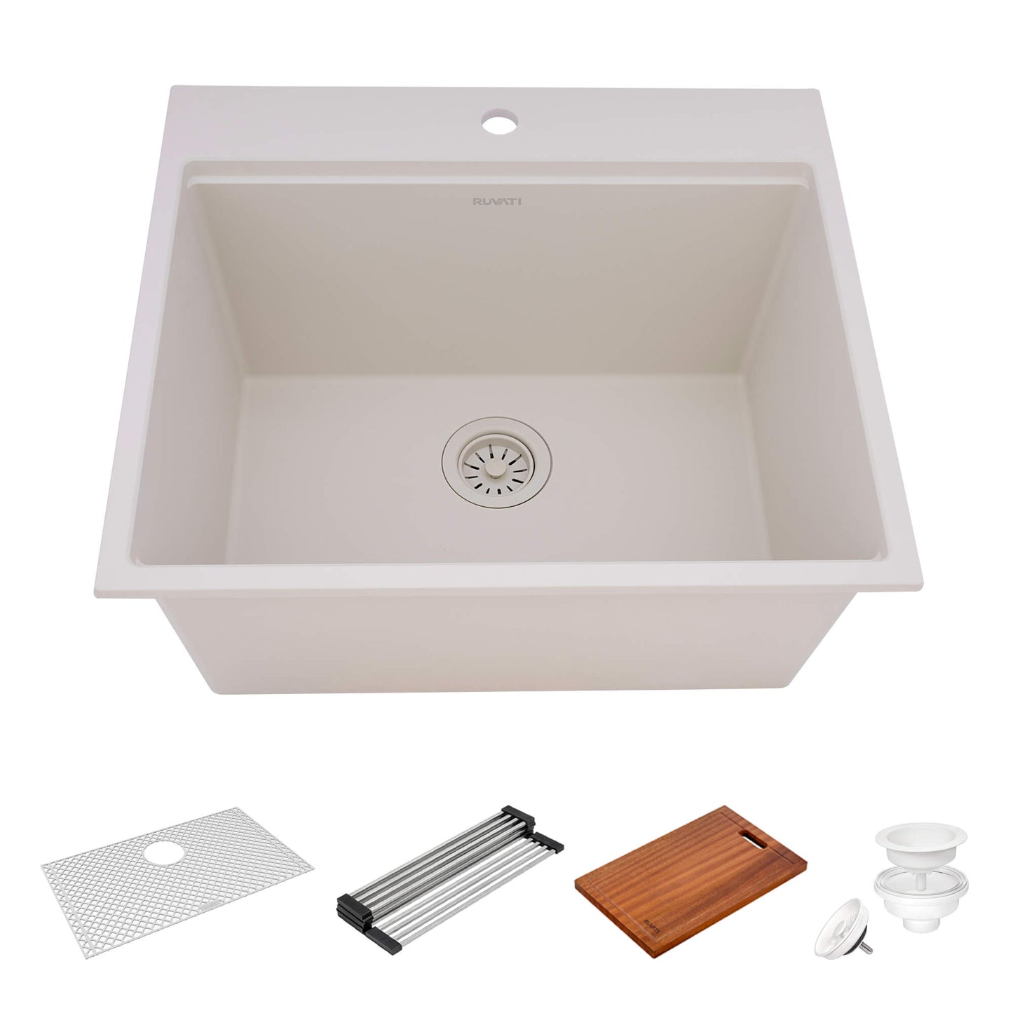 Ruvati 25-inch epiRock Workstation  Top Mount Laundry Sink - RVG1321