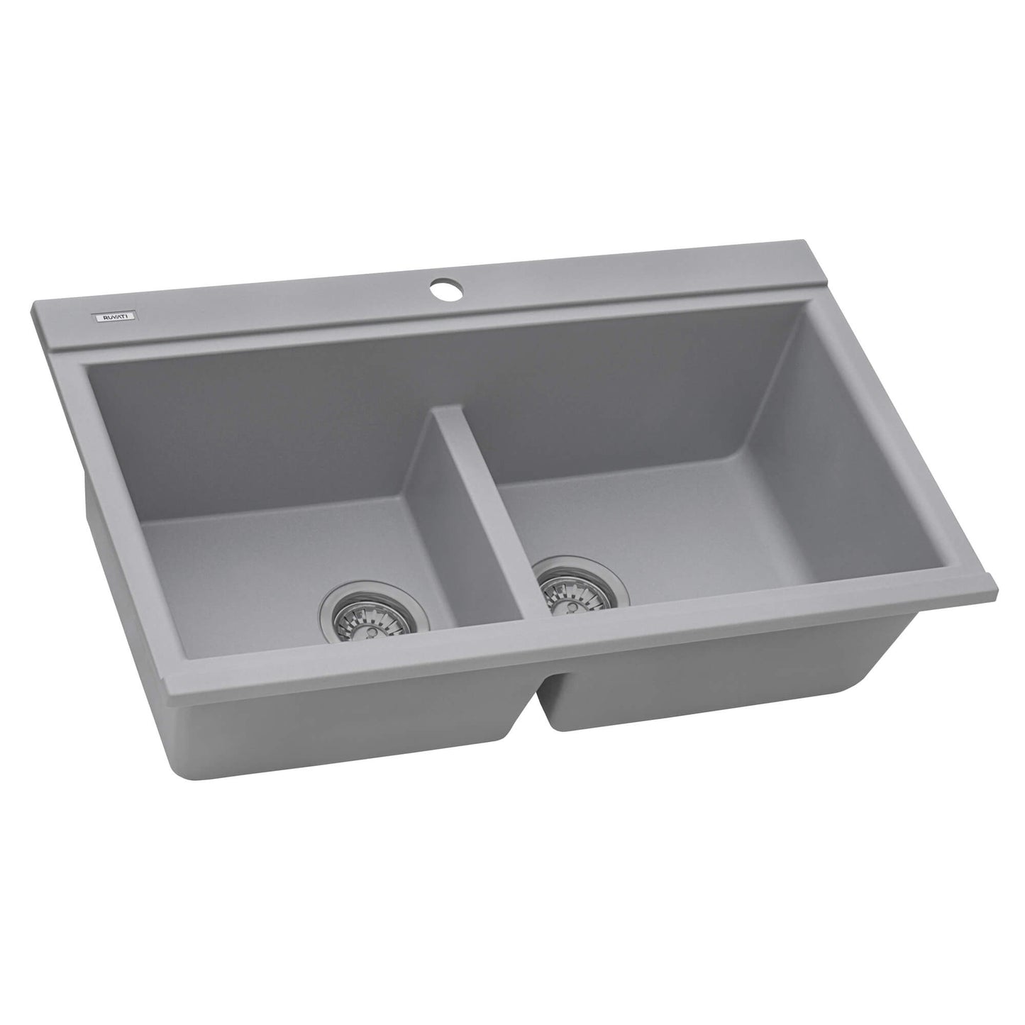 Ruvati 34 inch epiGranite Topmount Workstation Ledge Granite Composite Kitchen Sink - RVG1350