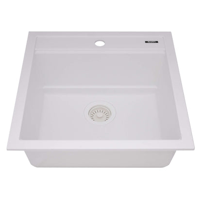 Ruvati 21 x 17 inch Granite Composite Undermount Single Bowl Wet Bar Prep Sink - RVG2022