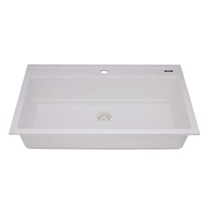 Ruvati 34-inch epiCube Granite Composite Workstation Drop-in Topmount Kitchen Sink - RVG1634