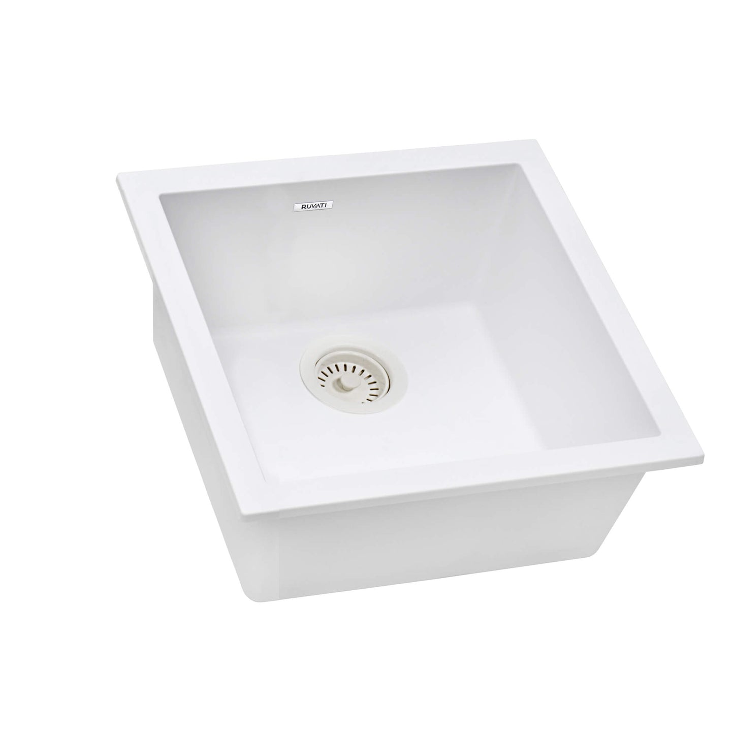 Ruvati 17 x 17 inch Granite Composite Undermount Single Bowl Wet Bar Prep Sink - RVG2018