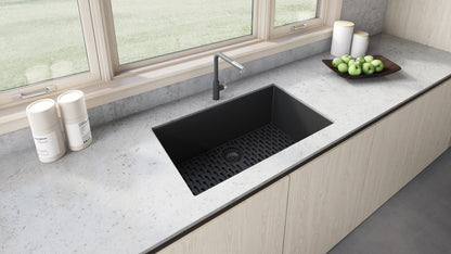 Ruvati 27 x 18 inch Granite Composite Undermount Single Bowl Kitchen Sink - RVG2027