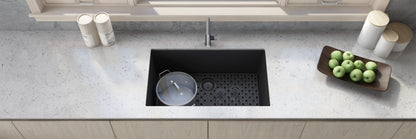 Ruvati 27 x 18 inch Granite Composite Undermount Single Bowl Kitchen Sink - RVG2027