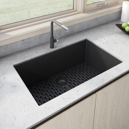 Ruvati 27 x 18 inch Granite Composite Undermount Single Bowl Kitchen Sink - RVG2027