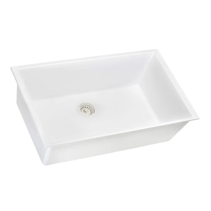 Ruvati 27 x 18 inch Granite Composite Undermount Single Bowl Kitchen Sink - RVG2027