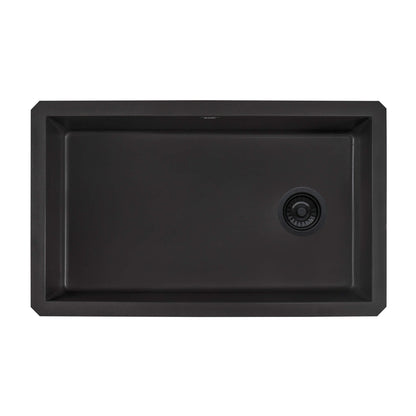 Ruvati 32 x 19 inch epiGranite Undermount Granite Composite Single Bowl Kitchen Sink - RVG2033