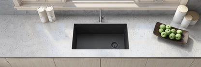 Ruvati 32 x 19 inch epiGranite Undermount Granite Composite Single Bowl Kitchen Sink - RVG2033