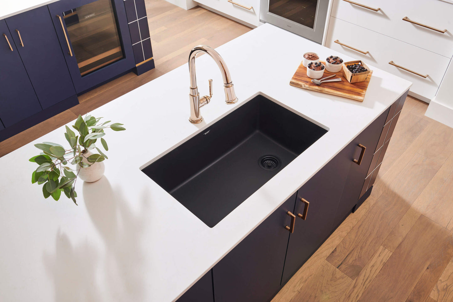 Ruvati 32 x 19 inch epiGranite Undermount Granite Composite Single Bowl Kitchen Sink - RVG2033