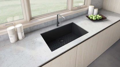 Ruvati 33 x 19 inch Granite Composite Undermount Single Bowl Kitchen Sink - RVG2080