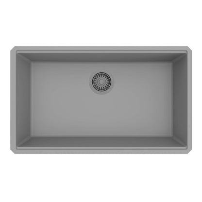 Ruvati 33 x 19 inch Granite Composite Undermount Single Bowl Kitchen Sink - RVG2080