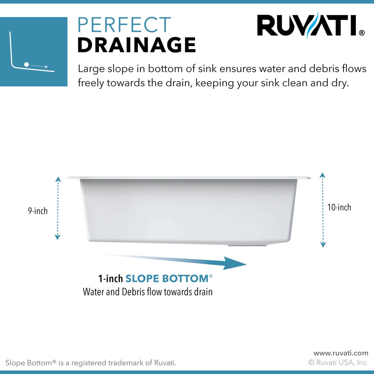 Ruvati 33-inch Granite Composite Workstation Undermount Kitchen Sink Single Bowl - RVG2302