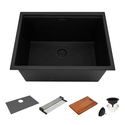 Ruvati 25-inch epiRock Workstation Undermount Laundry Sink - RVG2321