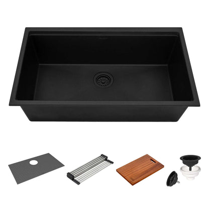 Ruvati 33-inch epiRock Workstation Undermount Kitchen Sink - RVG2325