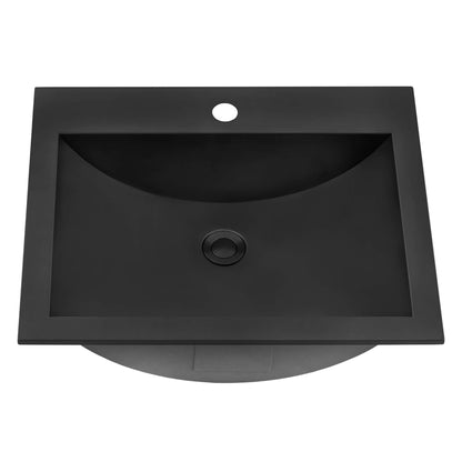 Ruvati 21 x 17 inch Drop-in Topmount Bathroom Sink Polished Brass Stainless Steel - RVH5110