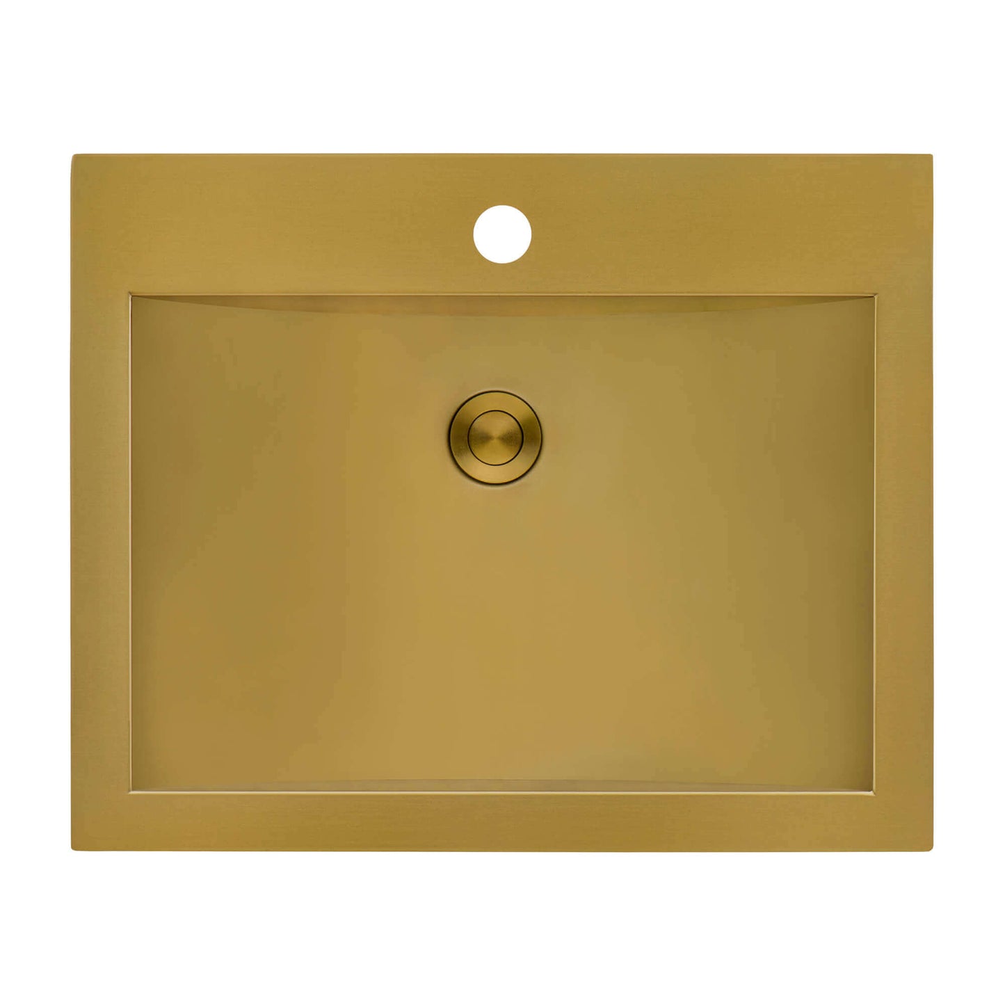 Ruvati 21 x 17 inch Drop-in Topmount Bathroom Sink Polished Brass Stainless Steel - RVH5110