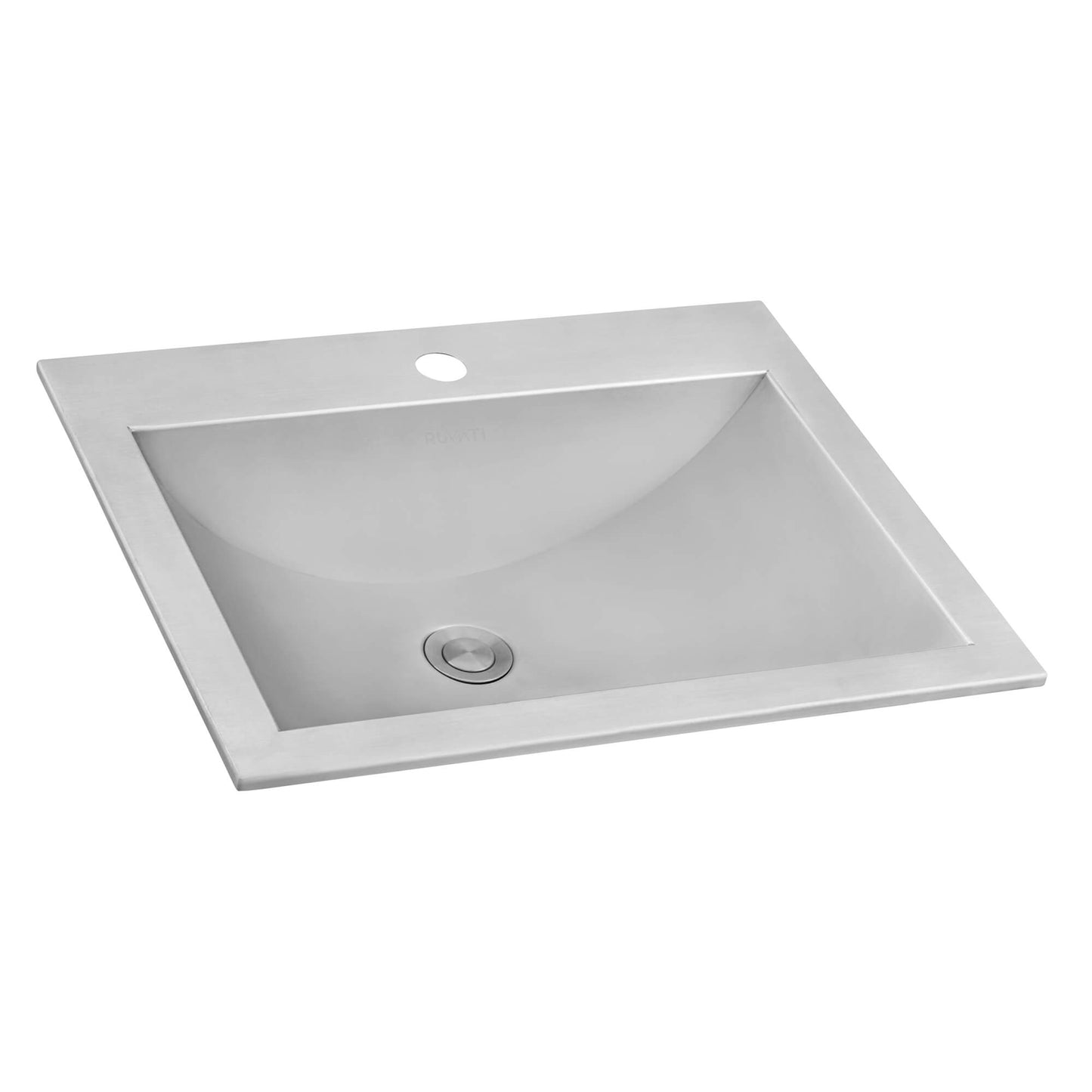 Ruvati 21 x 17 inch Drop-in Topmount Bathroom Sink Polished Brass Stainless Steel - RVH5110