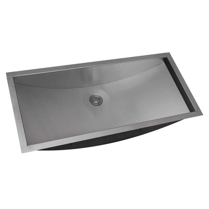 Ruvati 30 x 14 inch Stainless Steel Rectangular Bathroom Sink Undermount - RVH6120