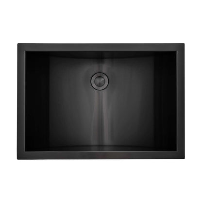 Ruvati 20 x 14 inch Stainless Steel Rectangular Bathroom Sink Semi-Recessed - RVH6211