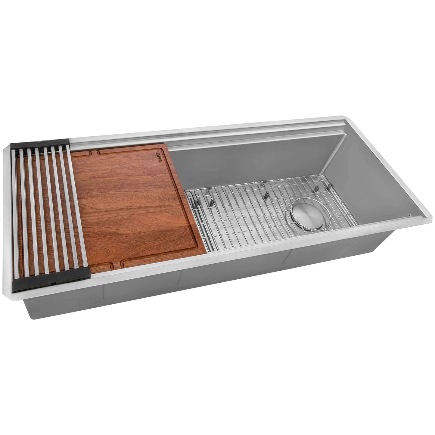 Ruvati 45-inch Stainless Steel Workstation Two-Tiered Ledge Undermount Kitchen Sink - RVH6333