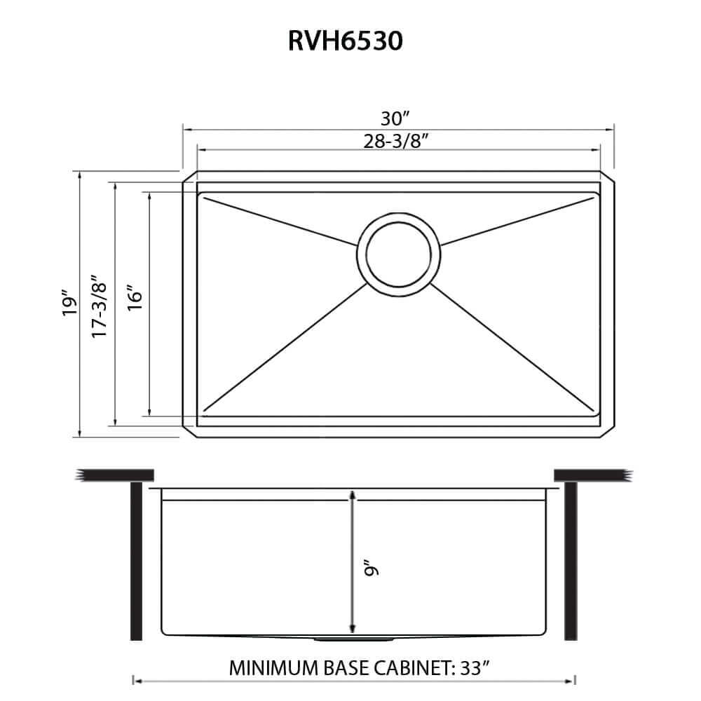 Ruvati 30-inch Stainless Steel Workstation Undermount Kitchen Sink Single Bowl - RVH6530