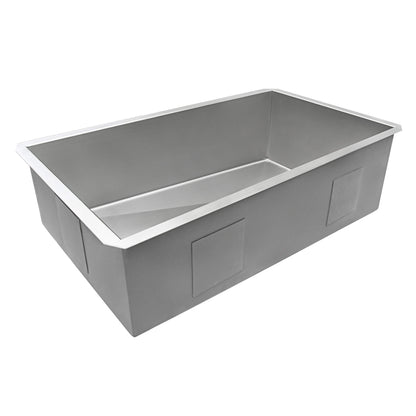 Ruvati 27-inch Slope Bottom Offset Drain Undermount Kitchen Sink Single Bowl Stainless Steel - RVH7470