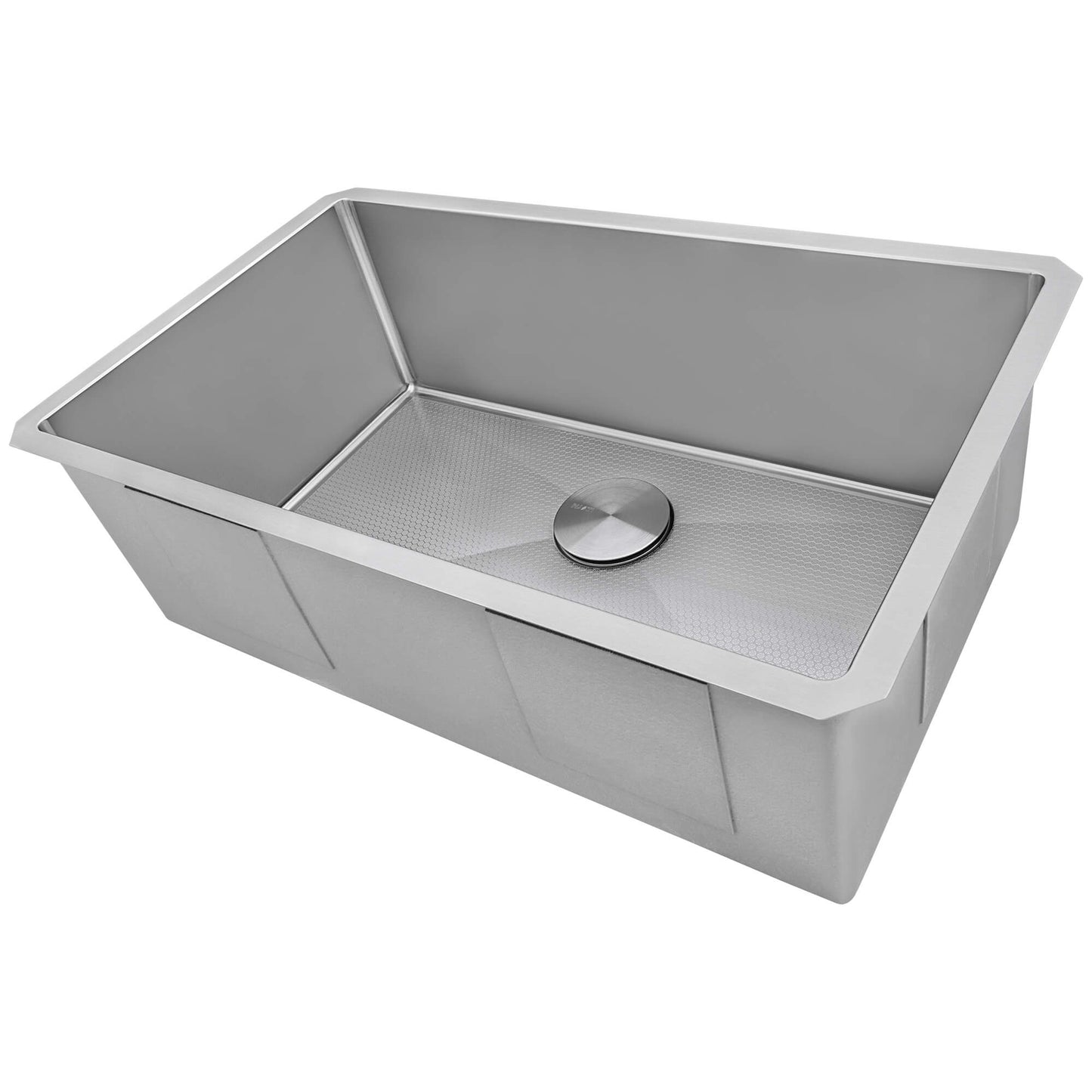 Ruvati Hex Bottom 30-inch Scratch Resistant Embossed Texture Kitchen Sink Stainless Steel - RVH7630