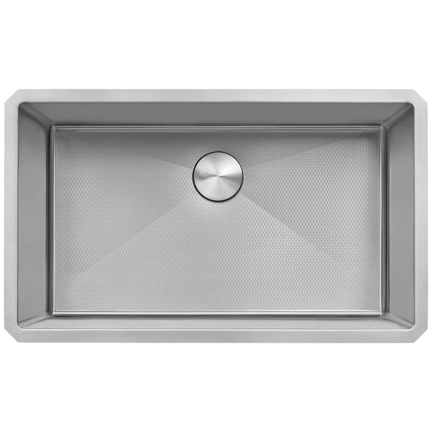 Ruvati Hex Bottom 30-inch Scratch Resistant Embossed Texture Kitchen Sink Stainless Steel - RVH7630