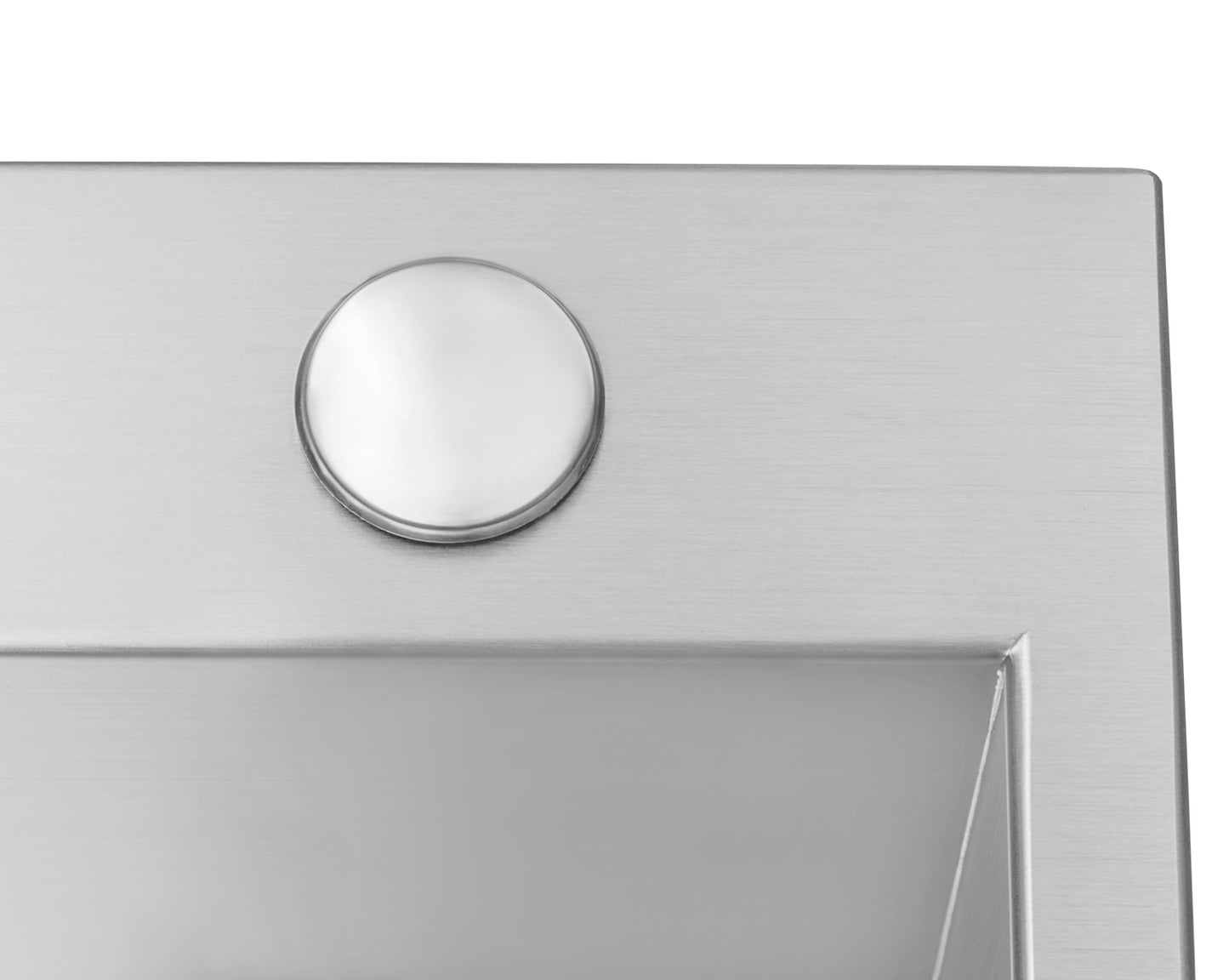 Ruvati 33 x 22 inch Drop-in Topmount 16 Gauge Zero Radius Stainless Steel Kitchen Sink Single Bowl - 4 holes - RVH8001