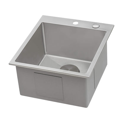 Ruvati 18 x 20 inch Drop-in Topmount Rounded 16 Gauge Stainless Steel Kitchen Sink Single Bowl - RVH8006