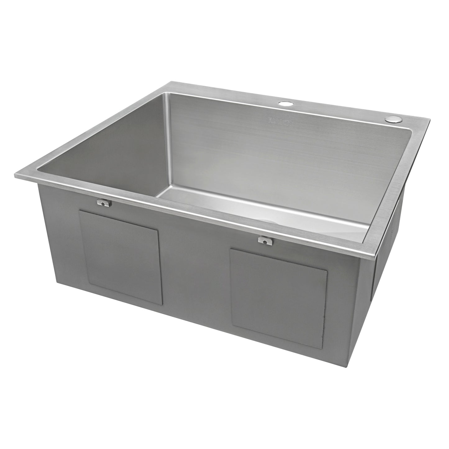 Ruvati 25-inch Drop-in Topmount 16 Gauge Stainless Steel Rounded Corners Kitchen Sink Single Bowl - RVH8007