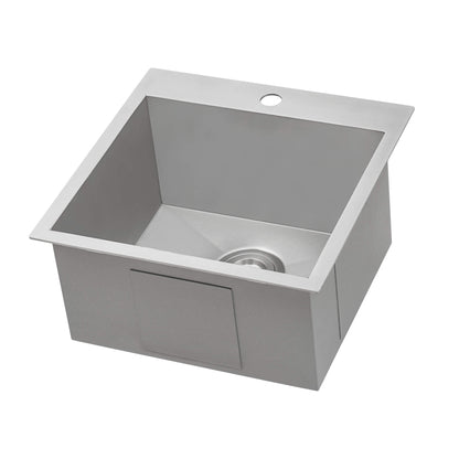 Ruvati 18 x 18 inch Drop-in Topmount Bar Prep Sink 16 Gauge Stainless Steel Single Bowl - RVH8118