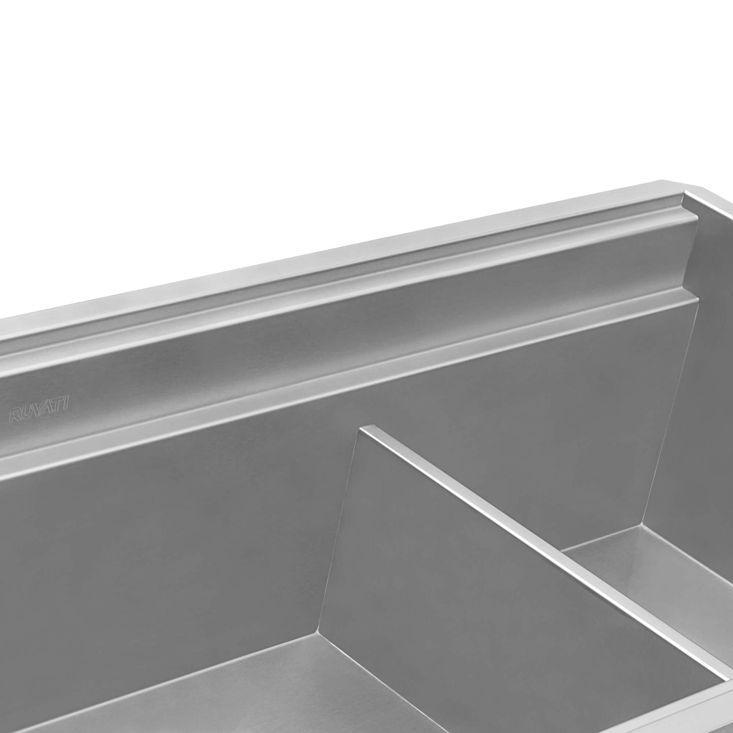 Ruvati 45-inch Double Bowl Workstation Two-Tiered Ledge Kitchen Sink Undermount 16 Gauge Stainless Steel - RVH8253