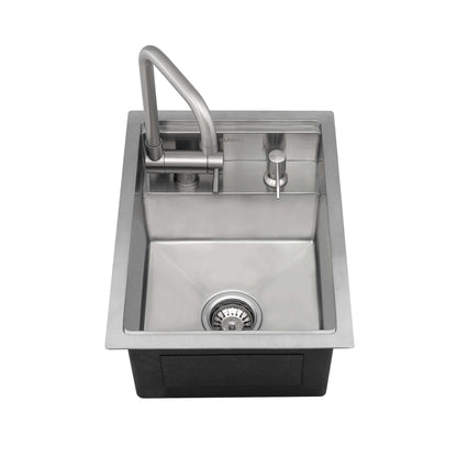 Ruvati 20 inch Stainless Steel RV Sink With Concealed Faucet and Soap Dispenser - RVH8272