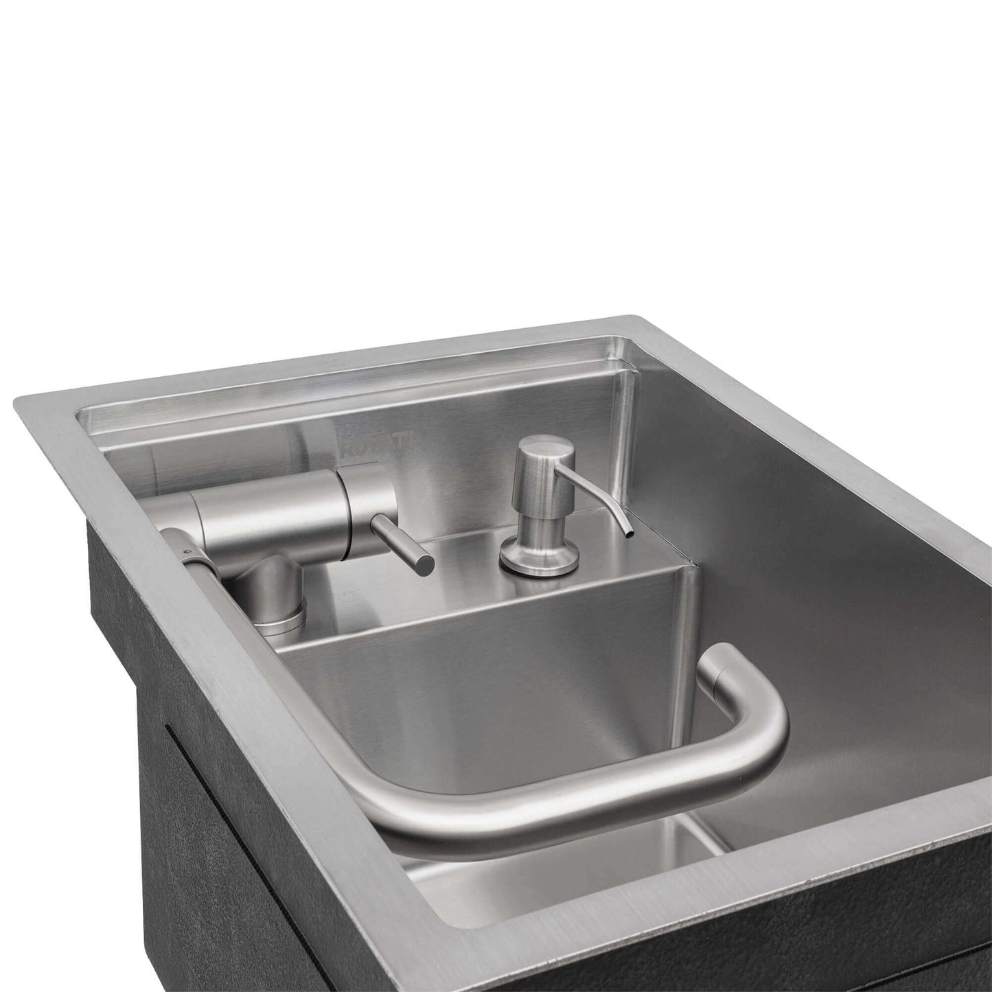 Ruvati 20 inch Stainless Steel RV Sink With Concealed Faucet and Soap Dispenser - RVH8272