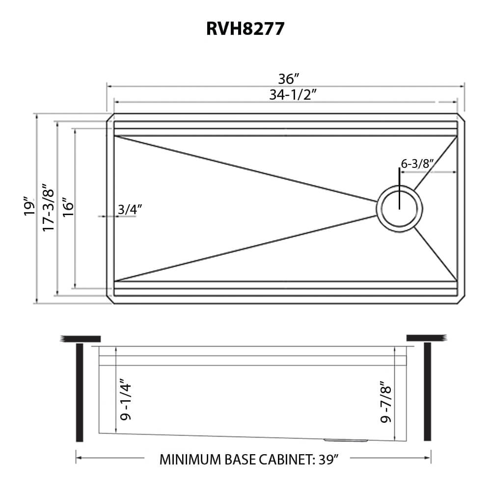 Ruvati 36-inch Workstation Dual Tier Ledge Kitchen Sink Undermount 16 Gauge Stainless Steel - RVH8277