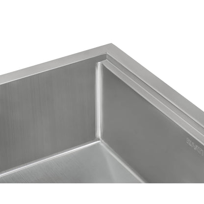 Ruvati 33-inch Workstation Ledge Rounded Corners Undermount 16 Gauge Kitchen Sink Single Bowl - RVH8303