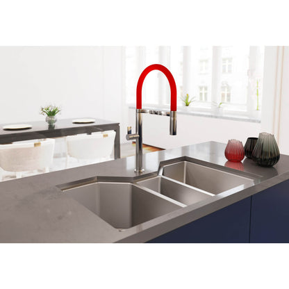 Ruvati 35" Triple Bowl Undermount 16 Gauge Stainless Steel Kitchen Sink - RVH8500