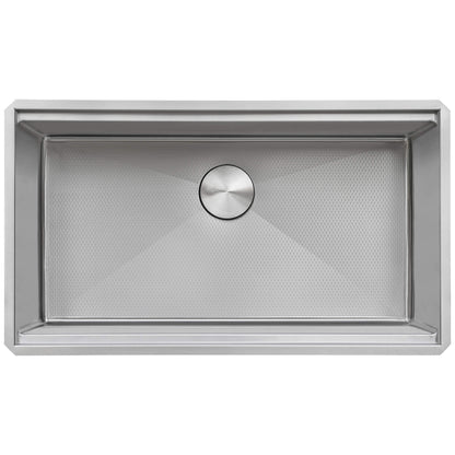 Ruvati Hex Bottom 33-inch Workstation Scratch Resistant Embossed Texture Kitchen Sink Stainless Steel - RVH8633