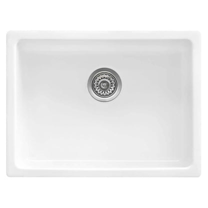 Ruvati 24-inch Fireclay Undermount / Drop-in Topmount Kitchen Sink Single Bowl - RVL2420