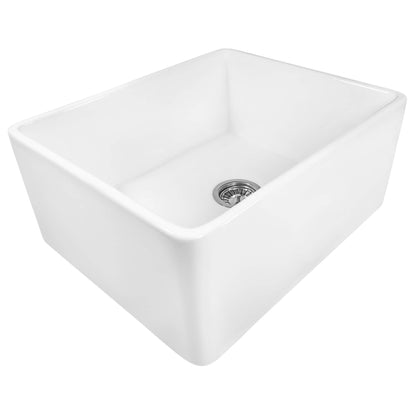 Ruvati 23-inch Fireclay Farmhouse Kitchen Laundry Utility Sink Single Bowl - RVL2468