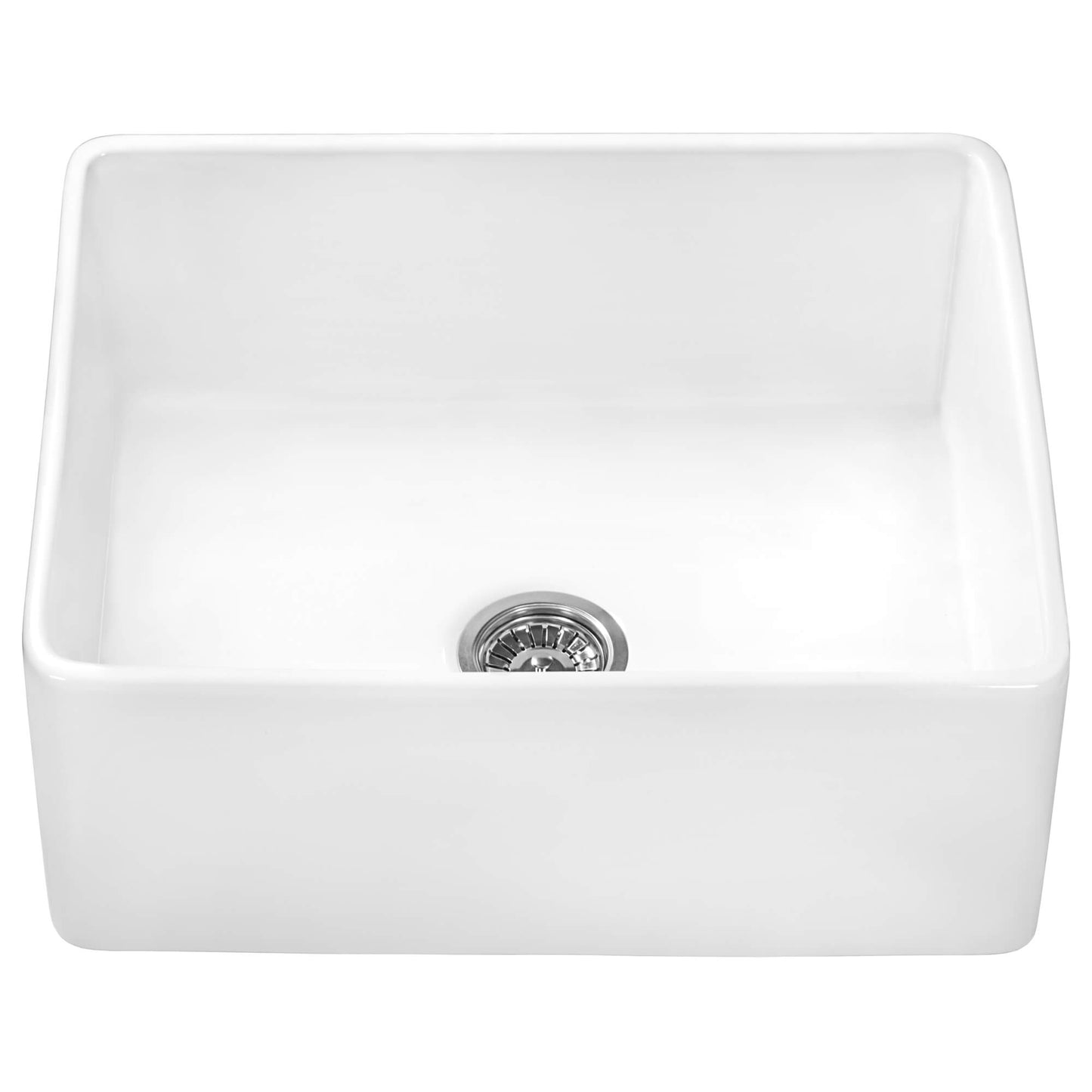 Ruvati 23-inch Fireclay Farmhouse Kitchen Laundry Utility Sink Single Bowl - RVL2468