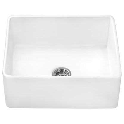 Ruvati 23-inch Fireclay Farmhouse Kitchen Laundry Utility Sink Single Bowl - RVL2468