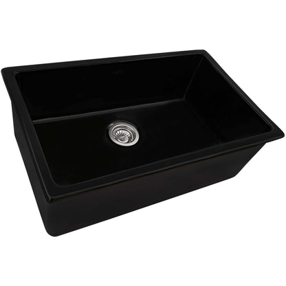 Ruvati 27-inch Fireclay Undermount / Drop-in Topmount Kitchen Sink Single Bowl - RVL2707