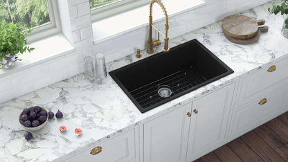 Ruvati 27-inch Fireclay Undermount / Drop-in Topmount Kitchen Sink Single Bowl - RVL2707