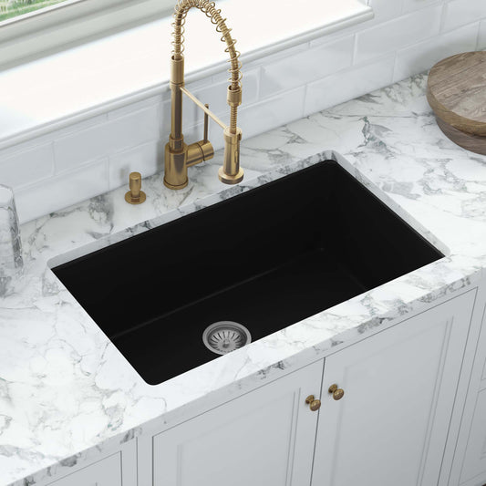 Ruvati 27-inch Fireclay Undermount / Drop-in Topmount Kitchen Sink Single Bowl - RVL2707