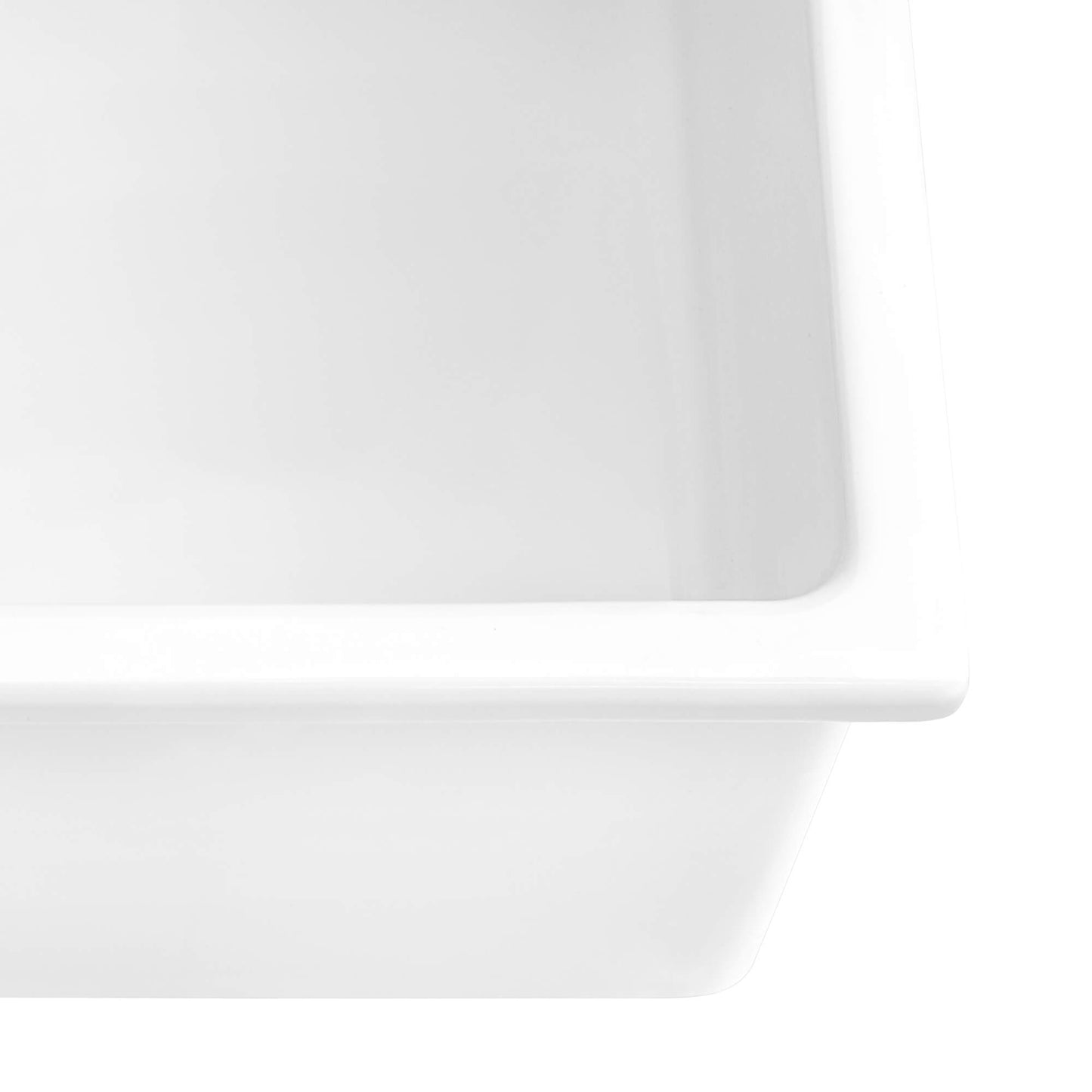 Ruvati 27-inch Fireclay Undermount / Drop-in Topmount Kitchen Sink Single Bowl - RVL2707