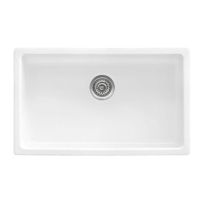 Ruvati 27-inch Fireclay Undermount / Drop-in Topmount Kitchen Sink Single Bowl - RVL2707