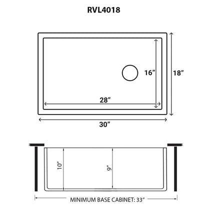 Ruvati 30-inch Fireclay Farmhouse Offset Drain Kitchen Sink Single Bowl - RVL4018