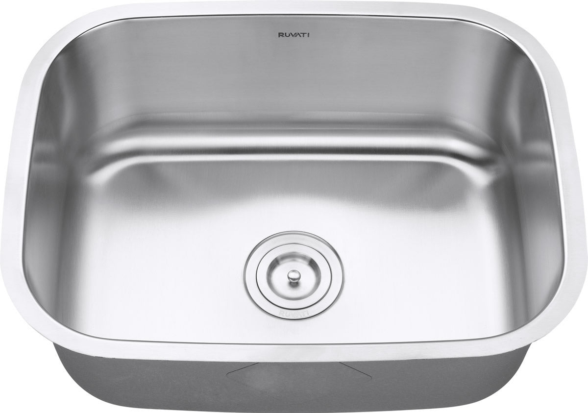 Ruvati 24-inch Undermount 16 Gauge Stainless Steel Kitchen Sink Single Bowl - RVM4132